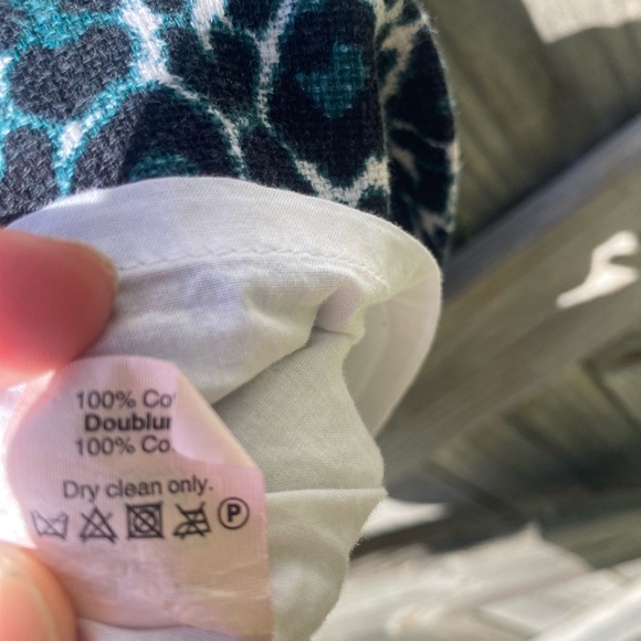 J Crew Black, Blue and White Leopard Print Dress - Picture 6 of 8